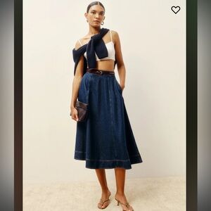 Delilah Denim Midi Skirt - Reformation